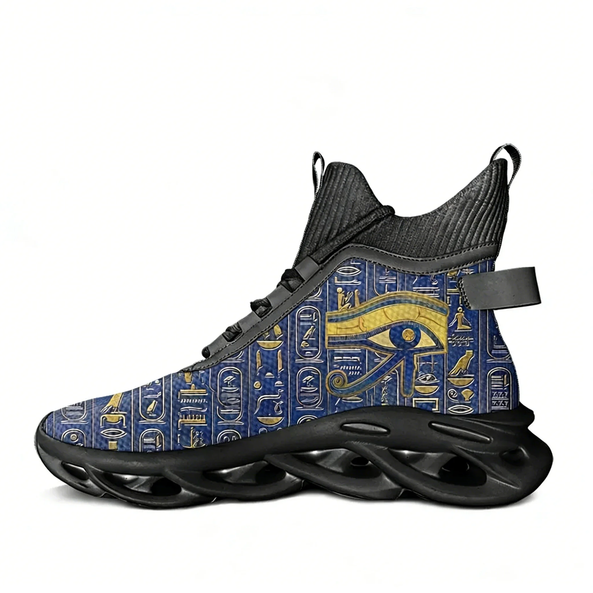 Men Shoes Egypt - ホルスエジプト神の目エジプトハイトップフラットスニーカー男性女性スポーツランニングシューズ登山靴カスタムシューズ