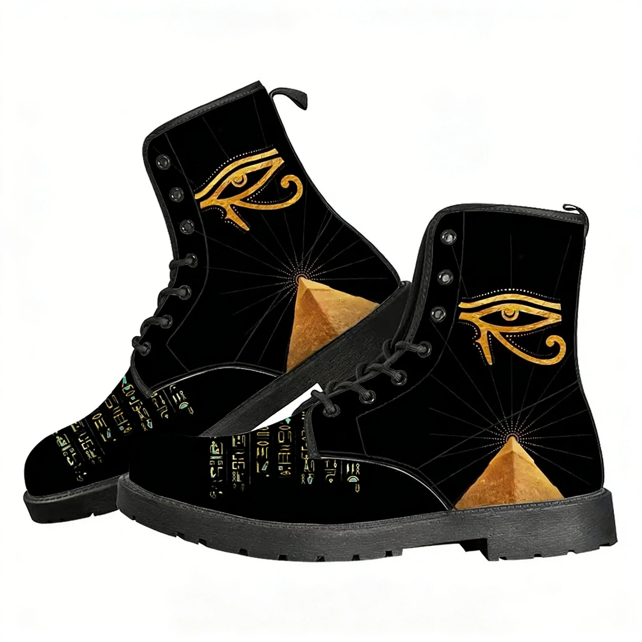 Men Shoes Egypt - ホルスエジプト神カジュアルブーツメンズレディースエジプトの目ティーンエイジャーシューズファッションアウトドア高品質カスタマイズメイドシューズ