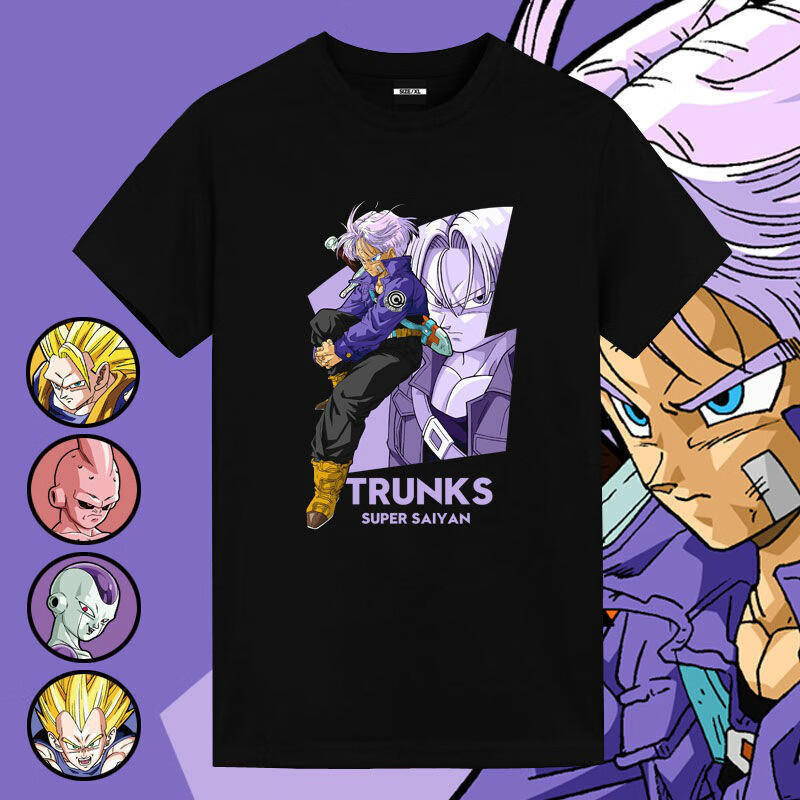 Men Shoes Under 100 - 2026年夏 ドラゴンボール トランクス プリントTシャツ メンズ レトロ