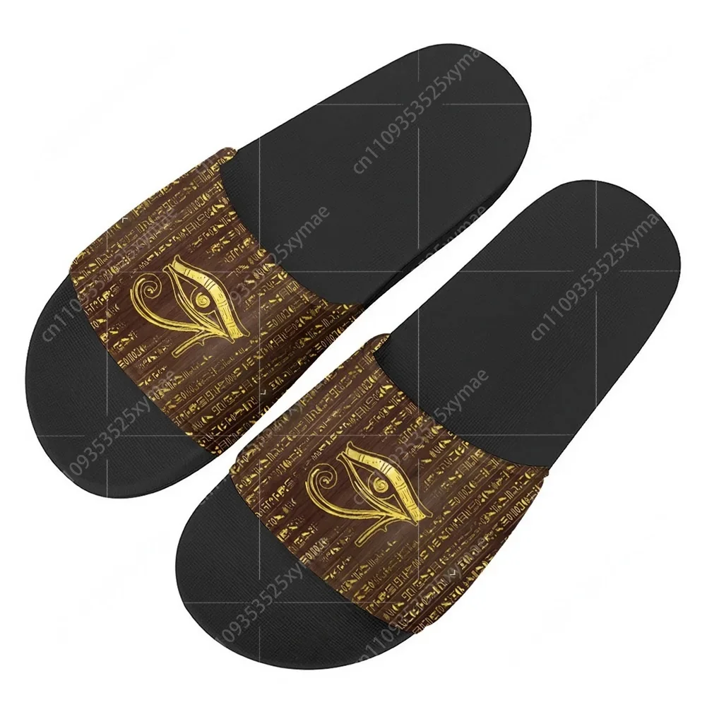 Men Shoes Egypt - ホルスエジプト神の目エジプトスリッパホームウォーターシューズ男性女性ティーンエイジャービーチプールサンダルカスタムサマースリッパ