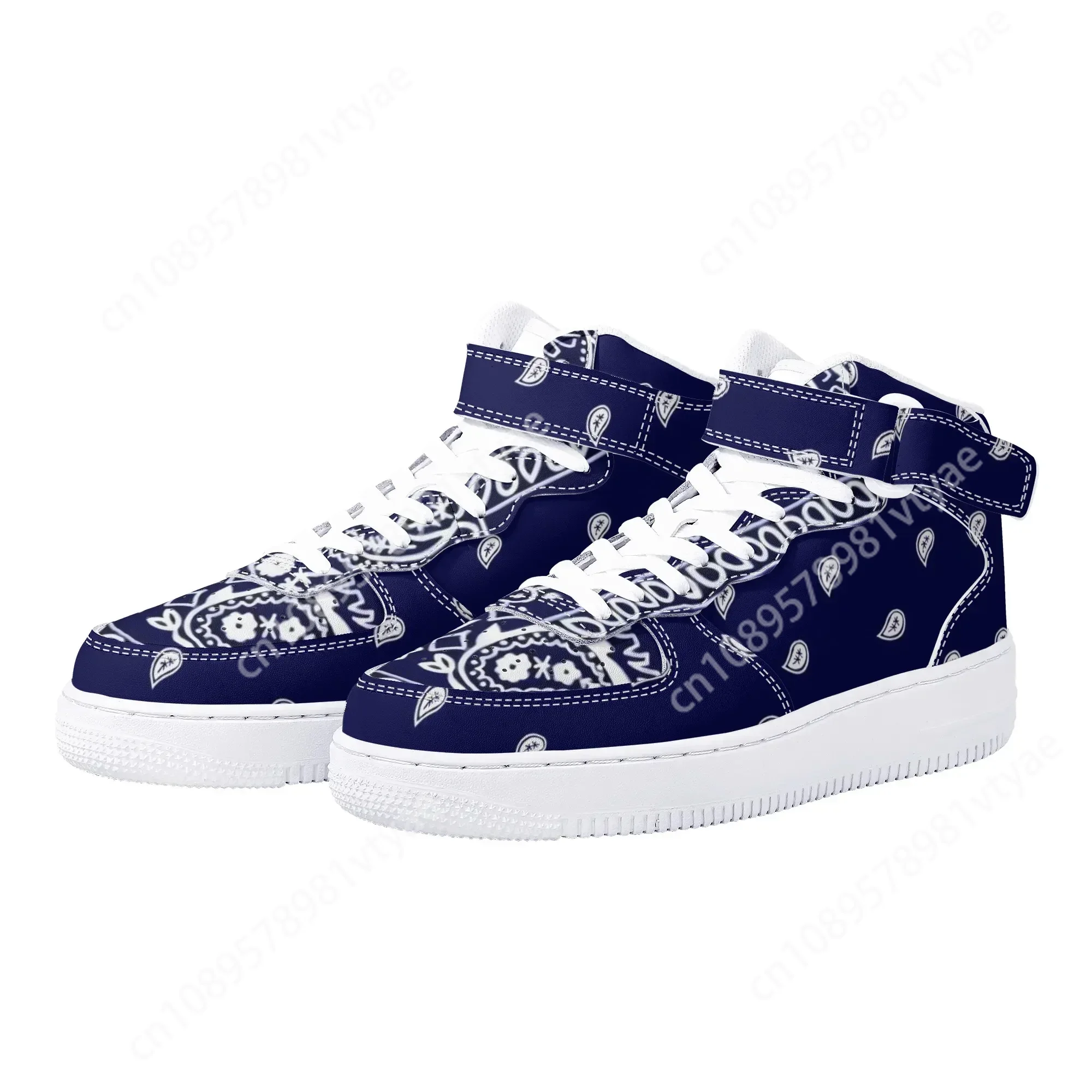 Men'S Shoes For Sale - 新着バンダナプリント男性バスケットボールスニーカーレジャーシューズトゥルーサイズランニングシューズ工場直接販売