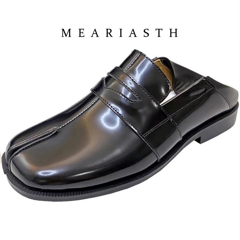 Men'S Shoes Hugo Boss - 黒のタビシューズ、スプリットトゥ、パテントレザー、女性用ローファー、滑り止め、軽量、ラウンドトゥ、幅広、カジュアル、キュート、メンズモカシン