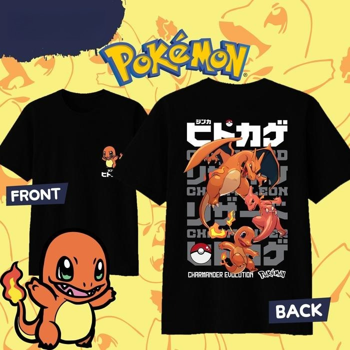Men Shoes Under 100 - 2026 夏ポケモンアニメヒトカゲ 100% 純綿プリント Tシャツ男性 Y2K