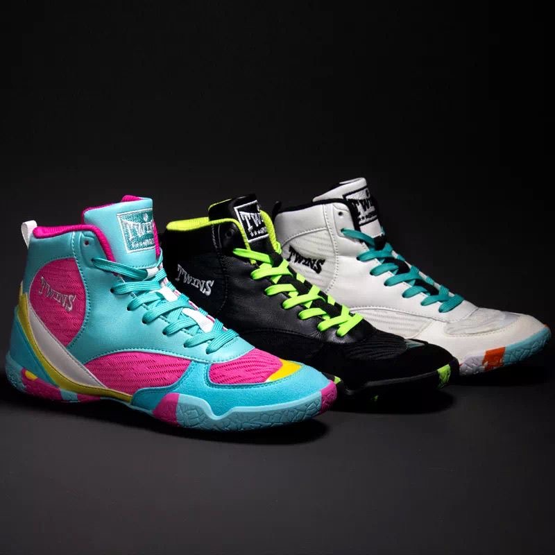 Men Shoes Vs Women - プロレスブーツ男性用女性用ブラックホワイトボクシングスニーカーカップル通気性ファイティングブーツジムトレーニングシューズ