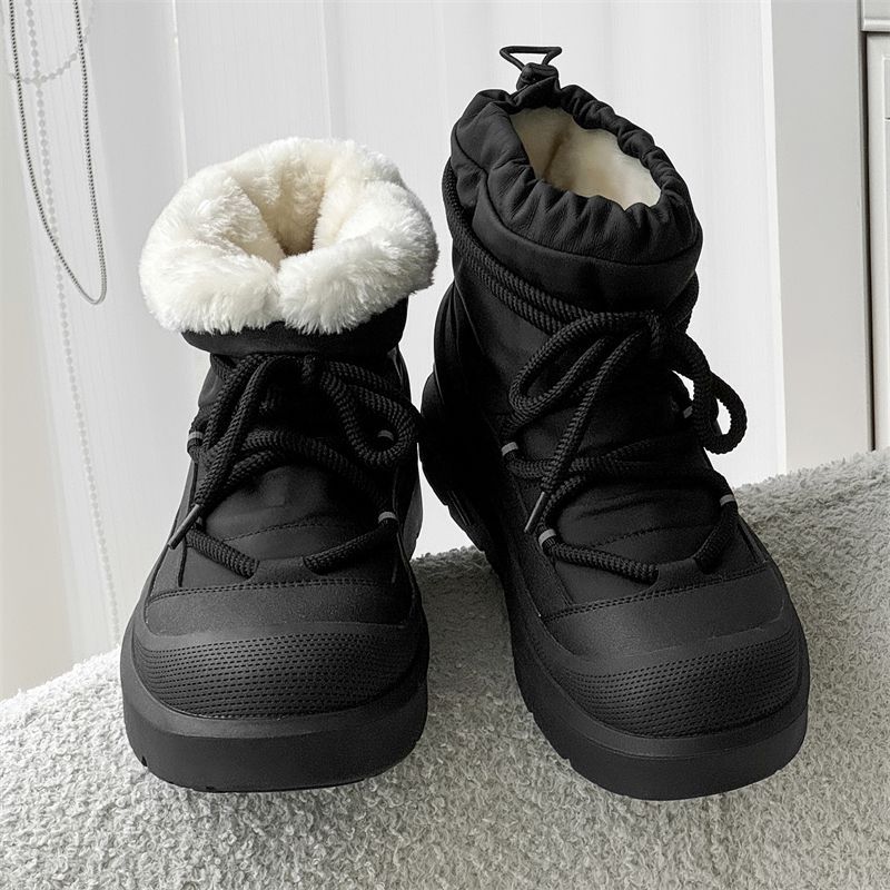 Men'S Shoes Popular - デザイナー新作メンズスノーブーツ冬用ハイカットアンクルブーツ屋外用滑り止め防水カジュアルコットンシューズプラッシュウォームワークブーツ