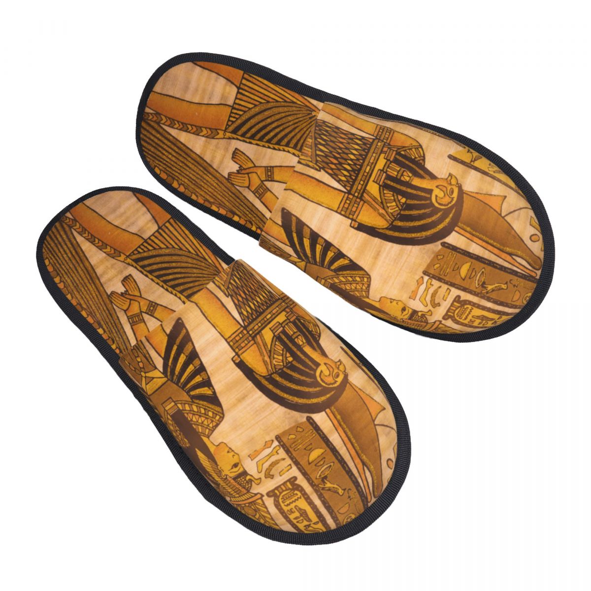 Men Shoes Egypt - パピルス古エジプトスリッパ女性男性用ふわふわ冬暖かいスリッパ室内スリッパ