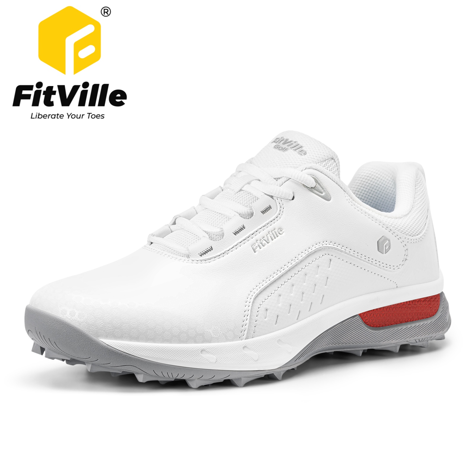 Men'S Shoes V5 Rnr - FitVille メンズ ゴルフシューズ ワイド ラグジュアリー カジュアル