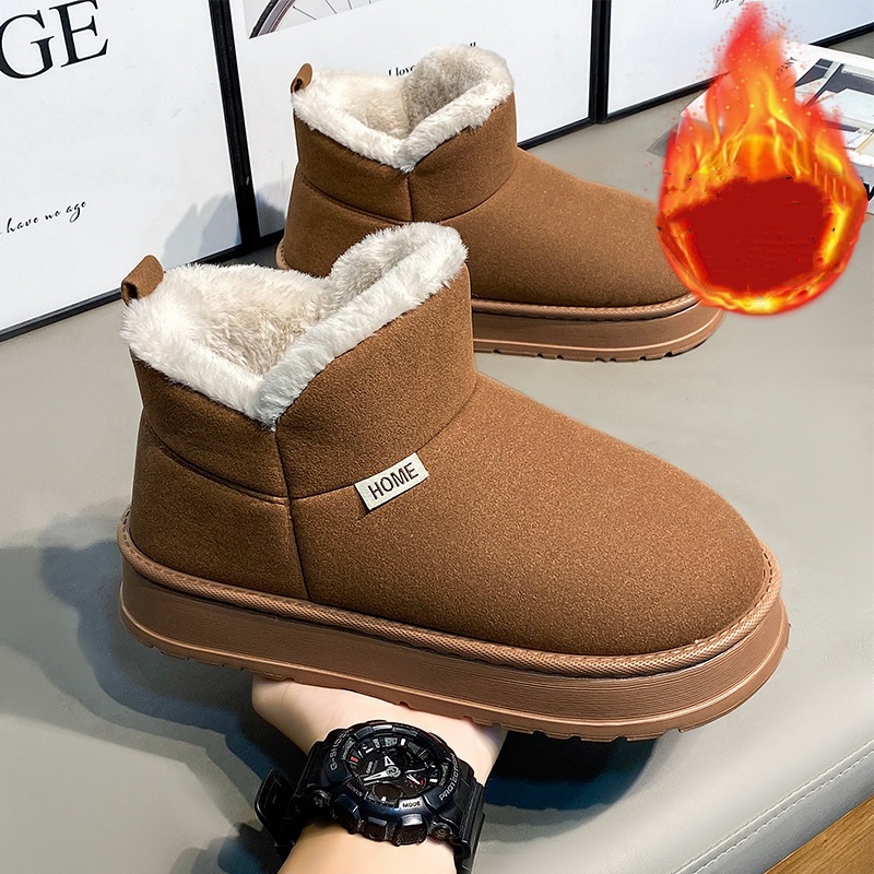 Men'S Shoes Popular - 人気の秋冬用裏起毛暖かいカップルスタイルのスノーブーツと綿靴（男女兼用）