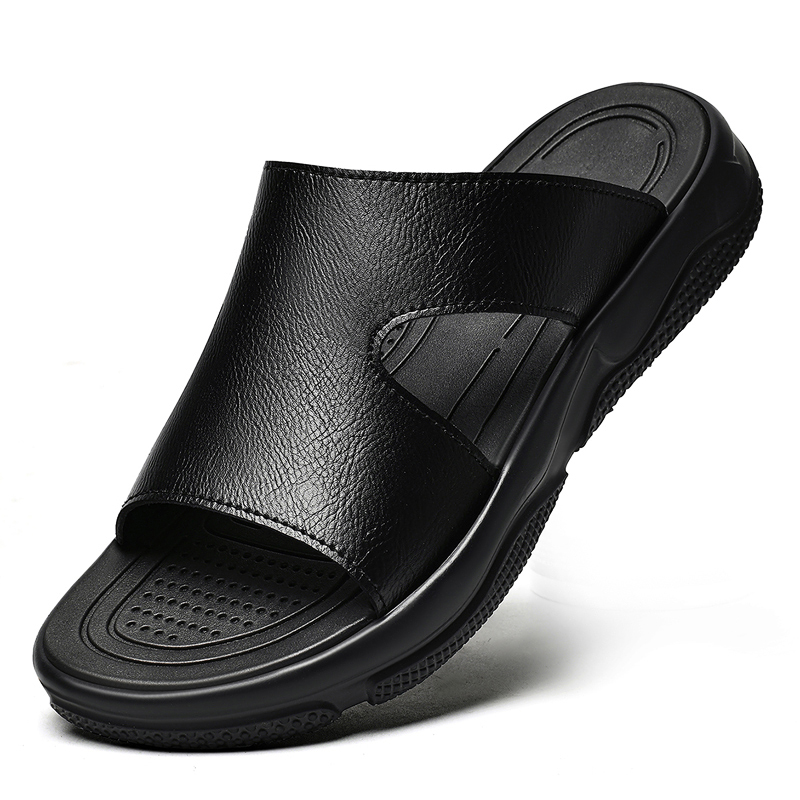 メンズレザースライドサンダル滑り止め厚底カジュアルスリッパ夏 - Men'S Shoes Hugo Boss のレビューと価格