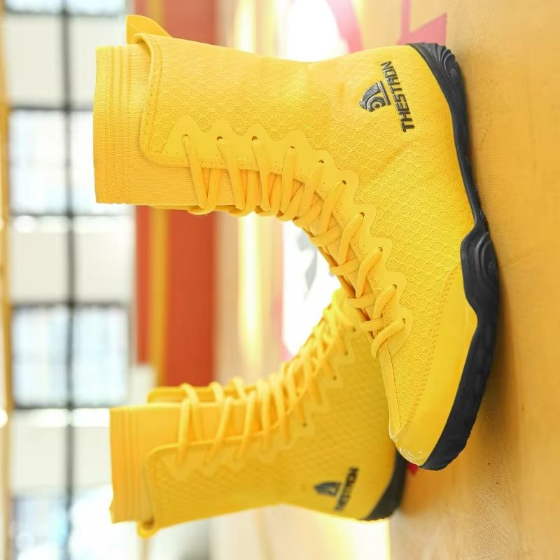 2026年夏 レスリングブーツ メンズ ブラック イエロー  - Men'S Shoes Yellow And Black のレビューと価格