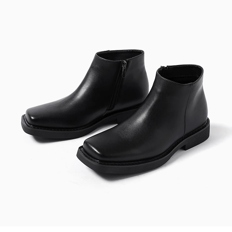 黒の新ファッション男性カジュアル革靴秋冬ドレスアンクルブーツ - Men'S Shoes Hugo Boss のレビューと価格