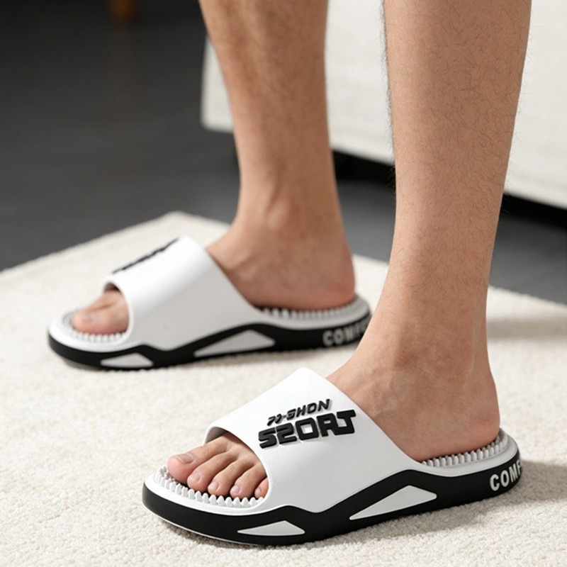 新しいメンズスリッパ、マッサージスリッパ、夏用フラットサンダ - Men'S Shoes Popular のレビューと価格