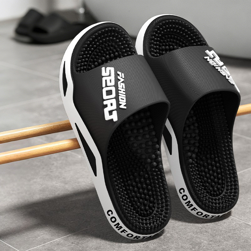 新しいメンズスリッパ、マッサージスリッパ、夏用フラットサンダ - Men'S Shoes Popular のレビューと価格