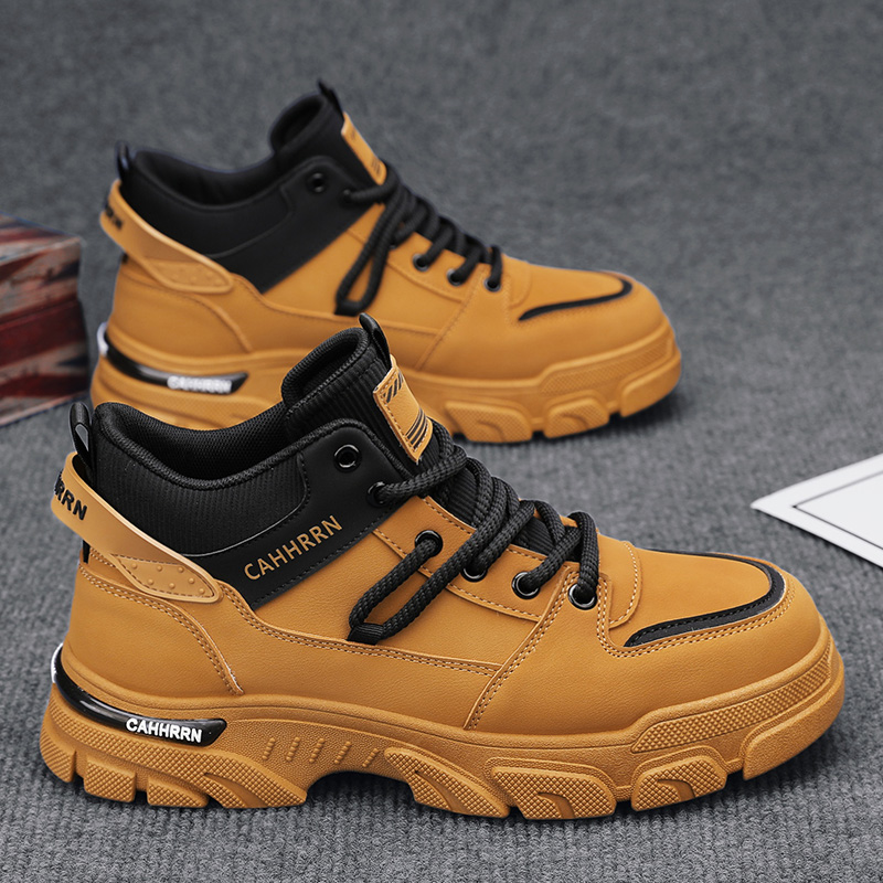 2026年 イエローブラック アンキー ハイカットブーツ メ - Men'S Shoes Yellow And Black のレビューと価格