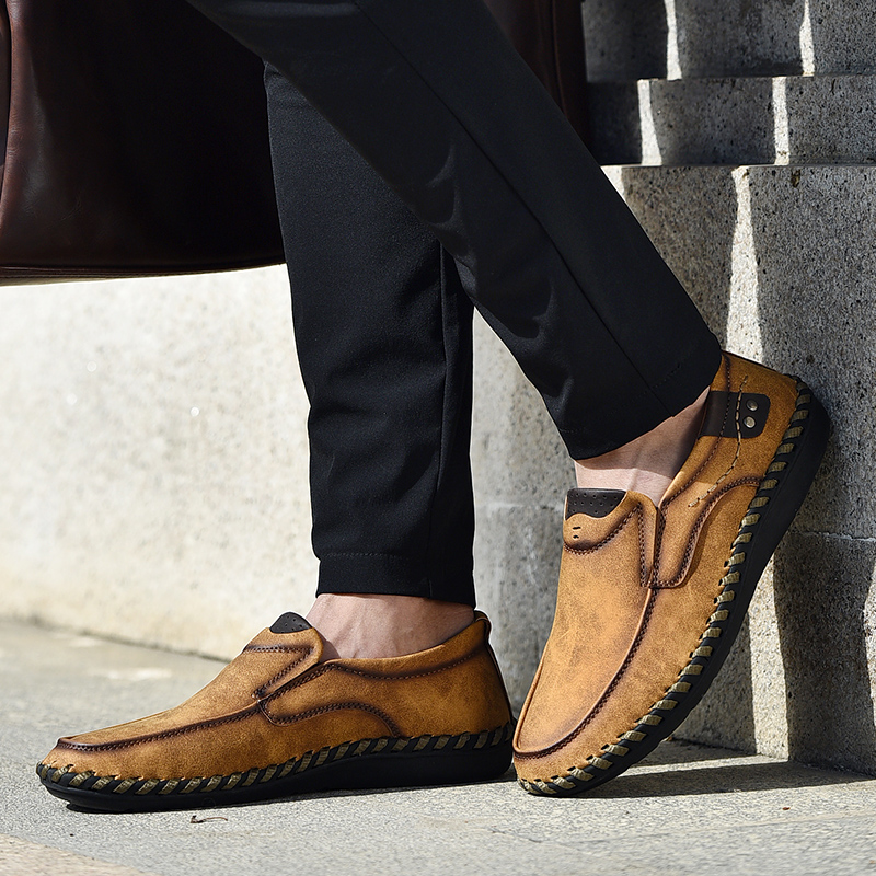 100% 牛革カジュアルスニーカーメンズスポーツシューズ通気 - Men Shoes Under 100 のレビューと価格