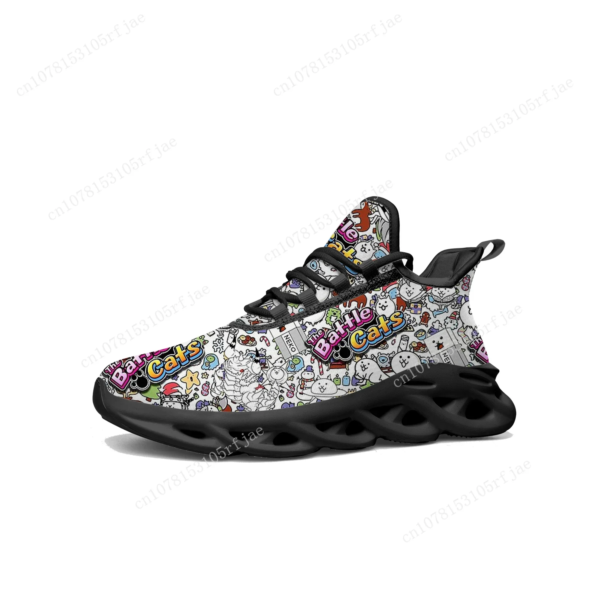 バトルキャッツフラットスニーカーホット漫画ゲームメンズレディ - Men'S Shoes For Running のレビューと価格
