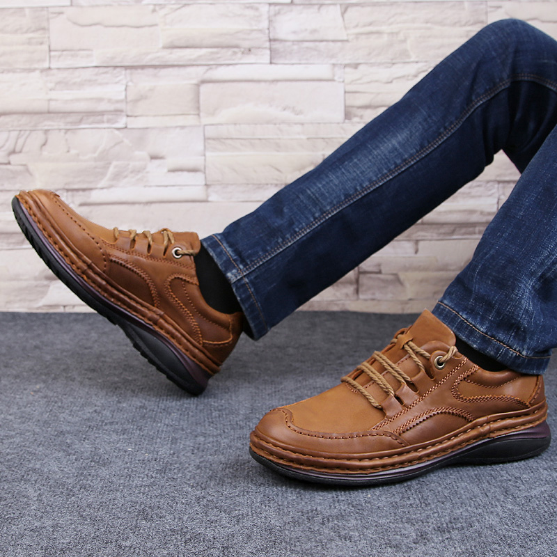 男性の本物のレザーシューズビジネスフォーマル靴100% 牛革 - Men Shoes Under 100 のレビューと価格