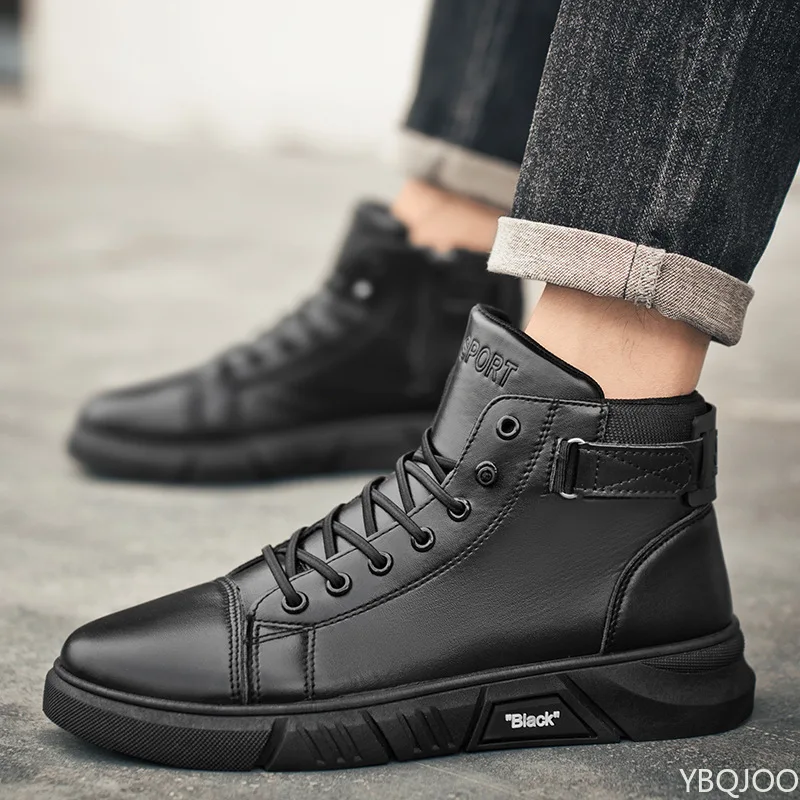 新しい春と秋のシンプルで快適なハイカットメンズシューズ、カジ - Men'S Shoes Popular のレビューと価格