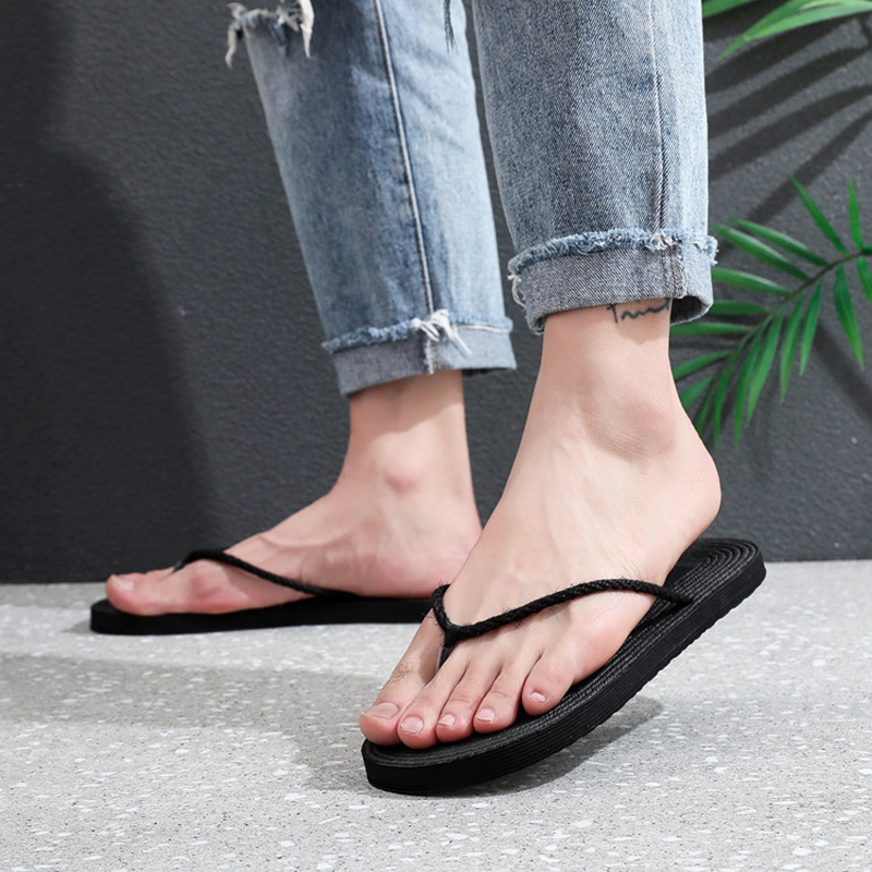 男性用カジュアルビーチサンダル、夏用滑り止めフラットスライド - Men'S Shoes Daily Use のレビューと価格
