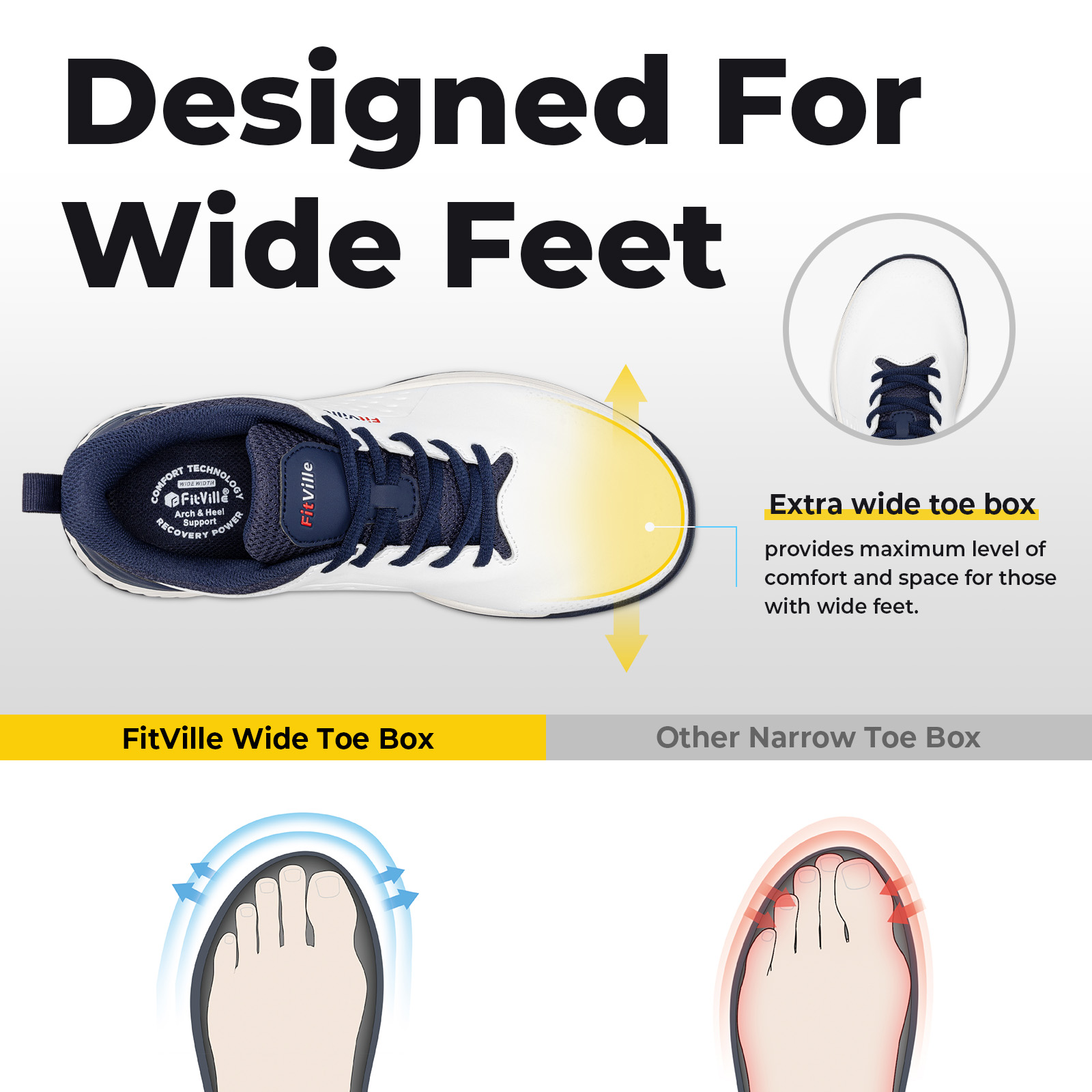 FitVille エクストラワイド メンズ ゴルフシューズ  - Men'S Shoes V5 Rnr のレビューと価格
