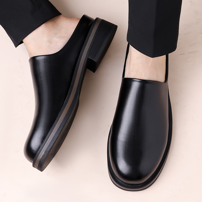 メンズスリッポンハーフスリッパ、厚底光沢カジュアルレザーシュ - Men'S Shoes Hugo Boss のレビューと価格