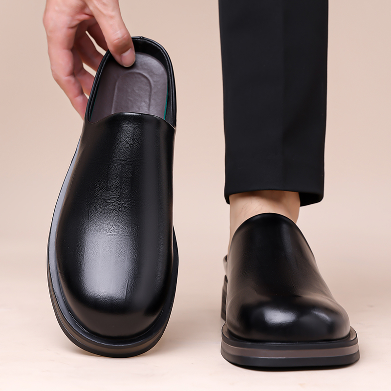 メンズスリッポンハーフスリッパ、厚底光沢カジュアルレザーシュ - Men'S Shoes Hugo Boss のレビューと価格