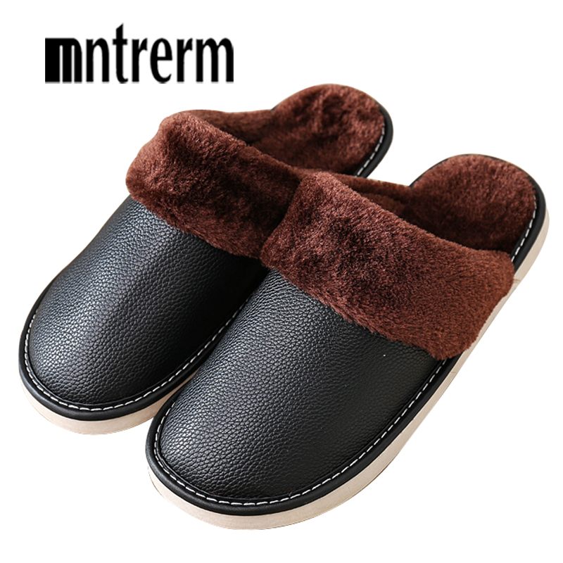 Mntrerm女性のスリッパの冬本革厚いぬいぐるみホーム屋内 - Men'S Shoes For Sale のレビューと価格