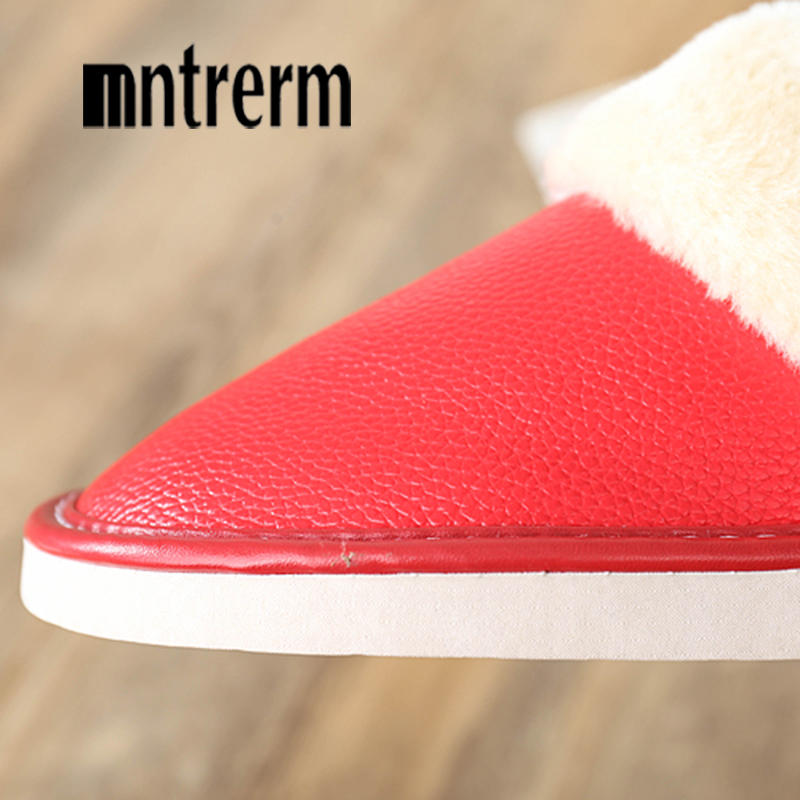 Mntrerm女性のスリッパの冬本革厚いぬいぐるみホーム屋内 - Men'S Shoes For Sale のレビューと価格
