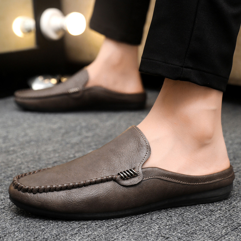メンズハーフシューズ、快適なPUレザーカジュアルシューズ、メ - Men'S Shoes For Sale のレビューと価格