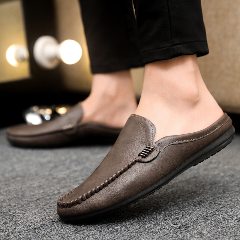 メンズハーフシューズ、快適なPUレザーカジュアルシューズ、メ - Men'S Shoes For Sale のレビューと価格