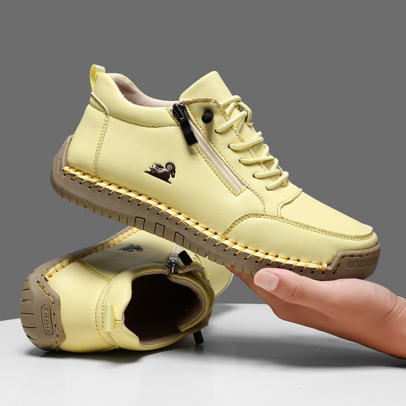 女性用スニーカー手作りレザーカジュアルシューズアウトドアソフ - Men'S Shoes Popular のレビューと価格